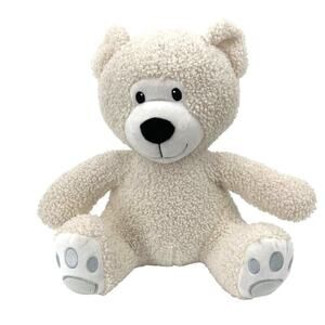 Young Living Teddy Bear Plush Essential Oil Aroma Beads White 11 Inch Seated